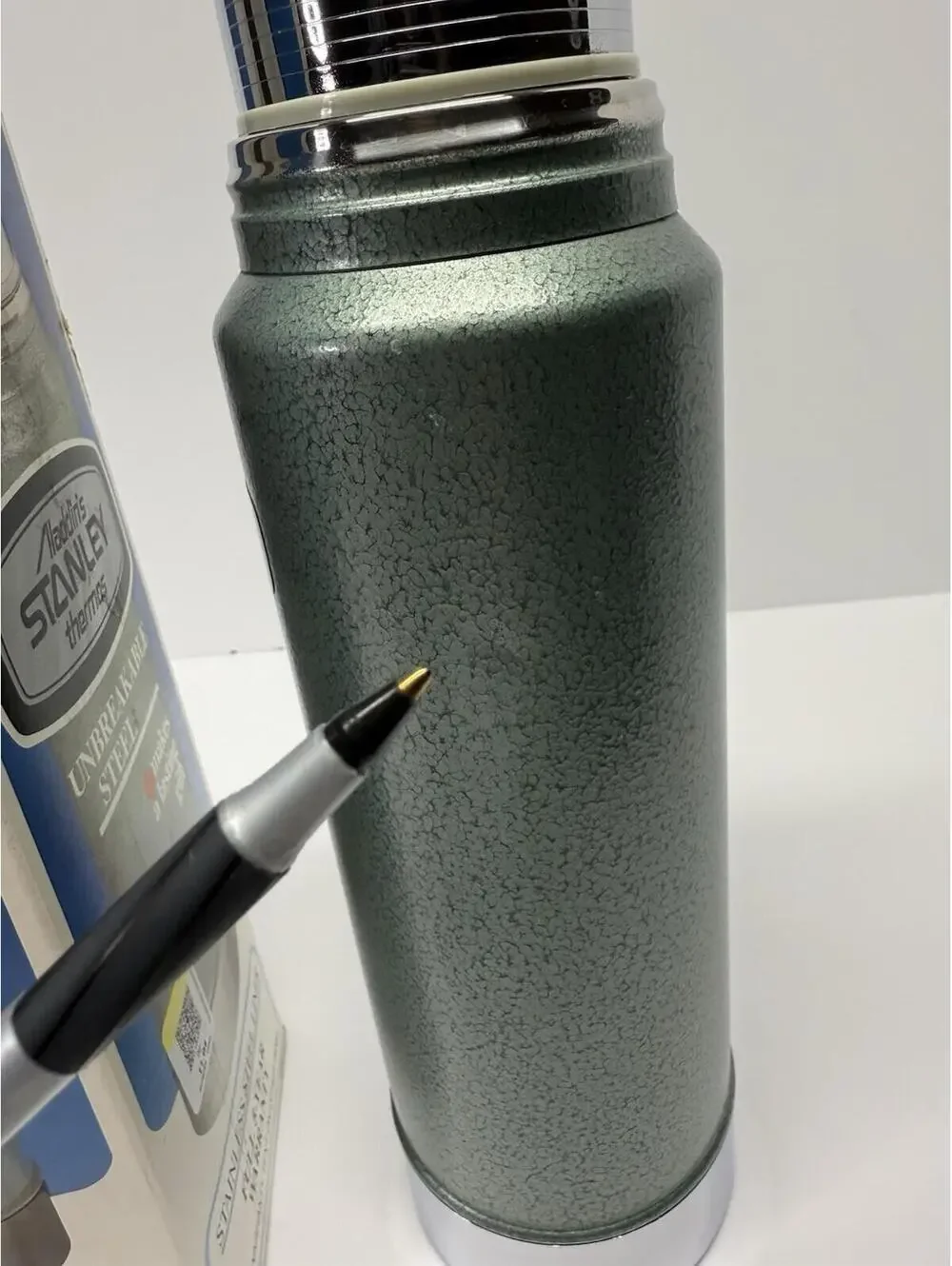 Stanley Thermos Green Aladdin's Quart NO. A-1357 B Steel 0.95LVintage 90's - Picture 10 of 15